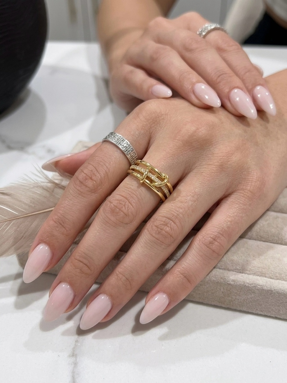 101. Argento Vivo Gold Stackable Ring